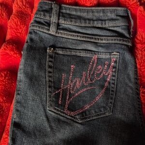 Harley-Davidson Blue Jeans with Pink Detail